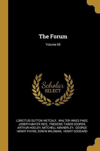Cover image for The Forum; Volume 65