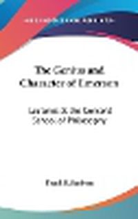 Cover image for The Genius and Character of Emerson: Lectures at the Concord School of Philosophy