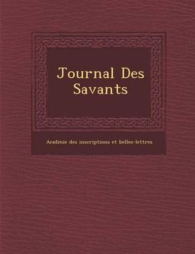 Cover image for Journal Des Savants