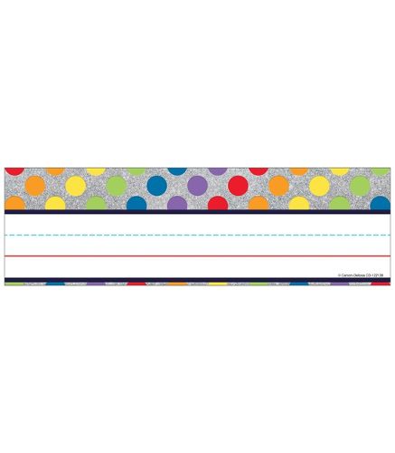 Sparkle and Shine Rainbow Dots on Glitter Nameplates