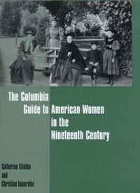 Cover image for The Columbia Guide to American Women in the Nineteenth Century