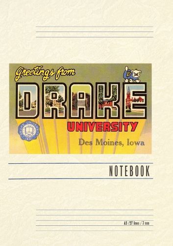 Cover image for Vintage Lined Notebook Greetings from Drake University, Des Moines