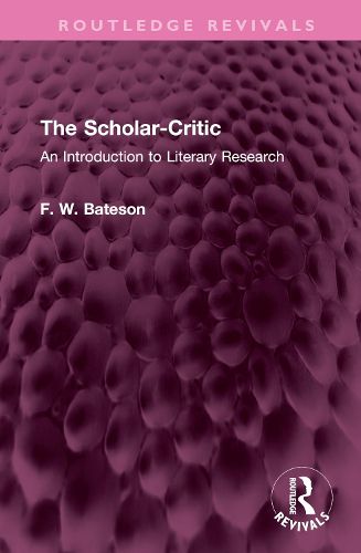 The Scholar-Critic