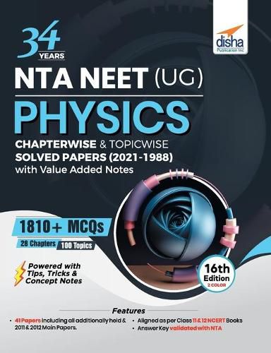 Cover image for 34 Years Nta Neet (Ug) Physics Chapterwise & Topicwise Solved Papers (2021 - 1988) with Value Added Notes