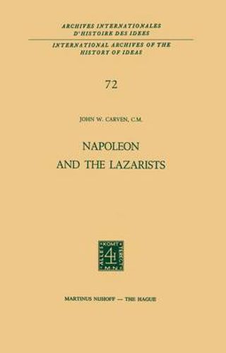 Cover image for Napoleon and the Lazarists