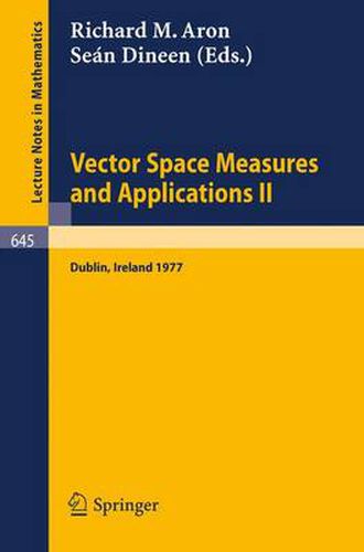 Cover image for Vector Space Measures and Applications II