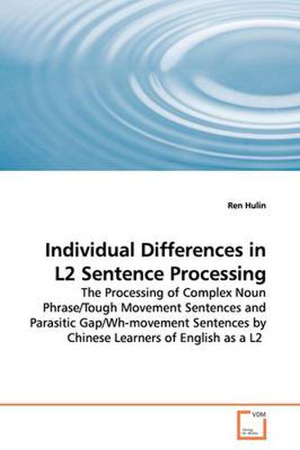 Cover image for Individual Differences in L2 Sentence Processing