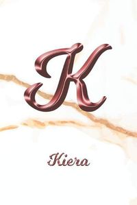Cover image for Kiera: Sketchbook - Blank Imaginative Sketch Book Paper - Letter K Rose Gold White Marble Pink Effect Cover - Teach & Practice Drawing for Experienced & Aspiring Artists & Illustrators - Creative Sketching Doodle Pad - Create, Imagine & Learn to Draw