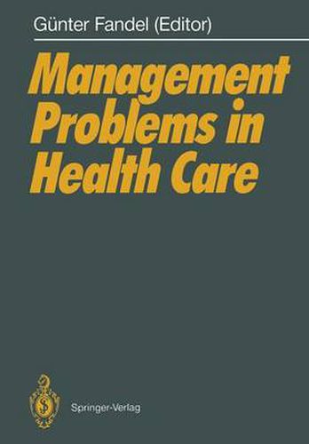 Cover image for Management Problems in Health Care