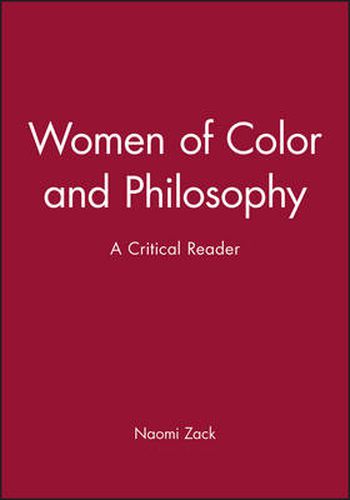 Cover image for Women of Color and Philosophy: Reflections on the Discipline