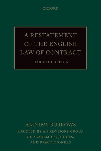 Cover image for A Restatement of the English Law of Contract