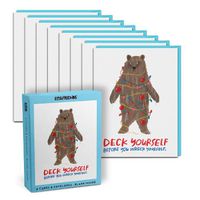 Cover image for Em & Friends Deck Yourself Boxed Greeting Cards, Box of 8 Single Holiday Cards