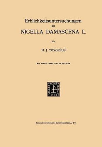 Cover image for Erblichkeitsuntersuchungen an Nigella Damascena L.