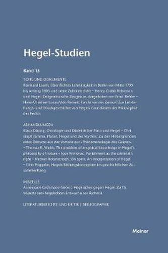 Hegel-Studien / Hegel-Studien