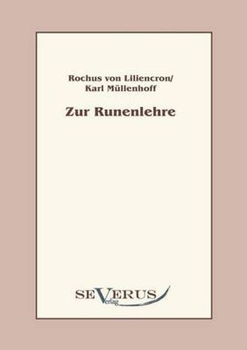 Cover image for Zur Runenlehre: Zwei Abhandlungen