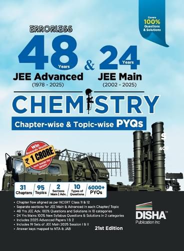 Cover image for Disha Errorless 48 Years Jee Advanced (1978 - 2025) & 24 Year Jee Main (2002 - 2025) Chemistry Chapter-Wise & Topic-Wise Pyqs Book