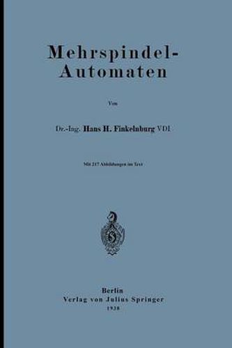 Cover image for Mehrspindel-Automaten