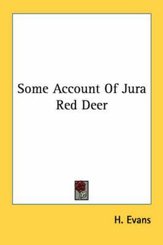 Some Account of Jura Red Deer