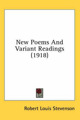 Cover image for New Poems and Variant Readings (1918)