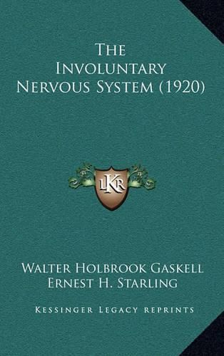 Cover image for The Involuntary Nervous System (1920)