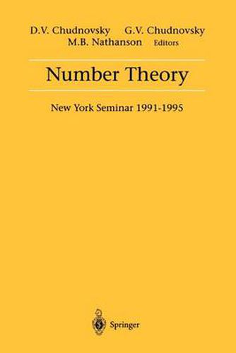 Number Theory: New York Seminar 1991-1995