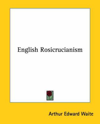 Cover image for English Rosicrucianism