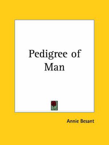 Cover image for Pedigree of Man (1908)