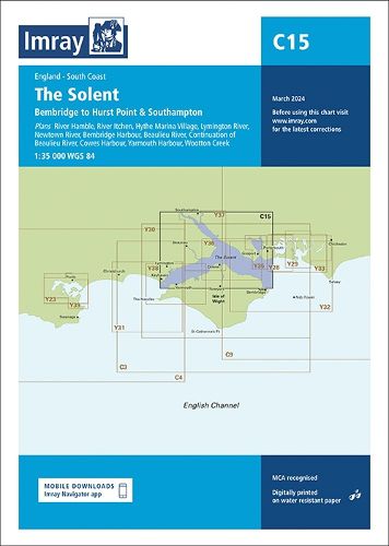 Imray Chart C15 The Solent 2024