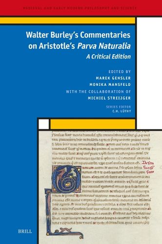 Cover image for Walter Burley's Commentaries on Aristotle's Parva Naturalia