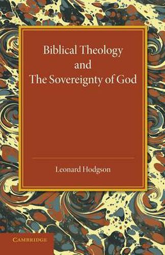 Cover image for Biblical Theology and the Sovereignty of God