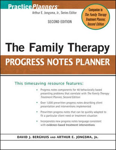 Cover image for The Family Therapy Progress Notes Planner