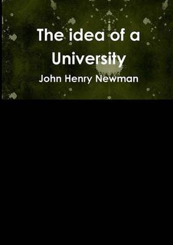 Cover image for The idea of a University