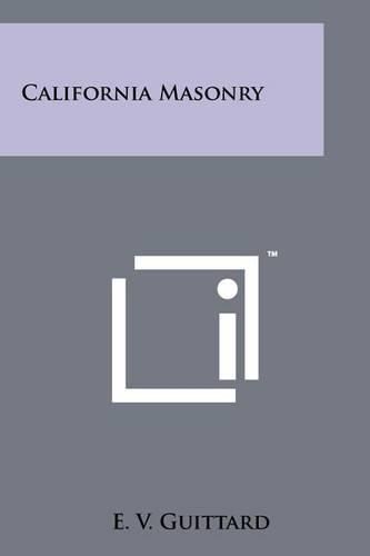 Cover image for California Masonry