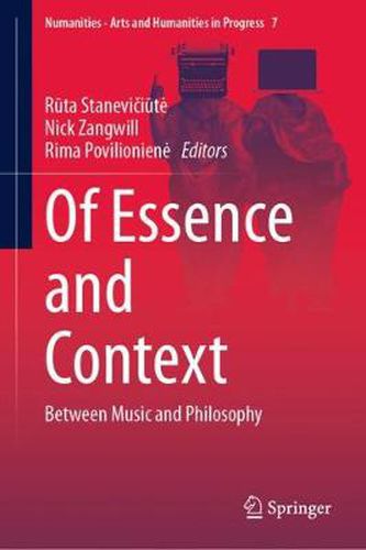 Cover image for Of Essence and Context: Between Music and Philosophy