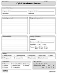 Cover image for Quick and Easy Kaizen Forms: Unnumbered