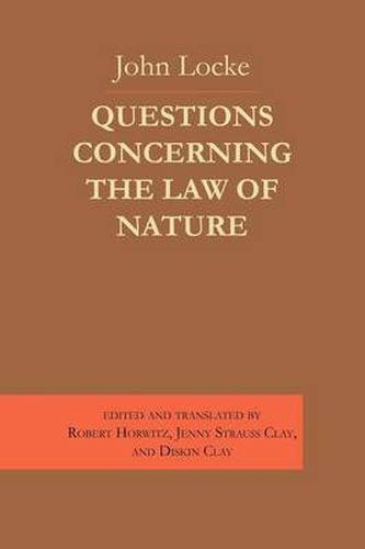 Cover image for Questions Concerning the Law of Nature