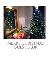 Cover image for Merry christmas blank guest book