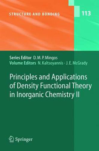 Cover image for Principles and Applications of Density Functional Theory in Inorganic Chemistry II