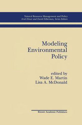 Cover image for Modeling Environmental Policy