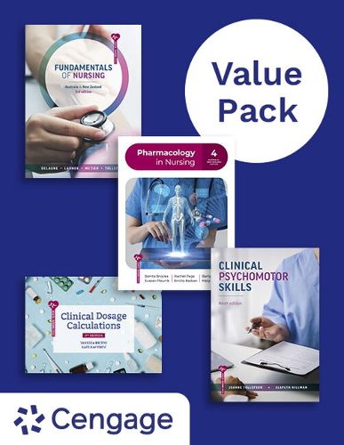 Cover image for Value Pack: Pharmacology in Nursing 4e + Clinical Dosage Calculations 4e + Clinical Psychomotor Skills 9e + Fundamentals of Nursing 3e