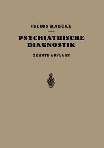 Cover image for Grundriss Der Psychiatrischen Diagnostik