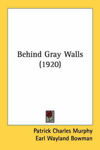 Cover image for Behind Gray Walls (1920)