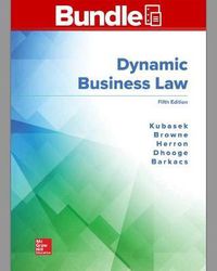 Cover image for Gen Combo Looseleaf Dynamic Business Law with Connect Access Card