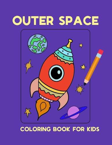 Cover image for Outer space coloring book for kids