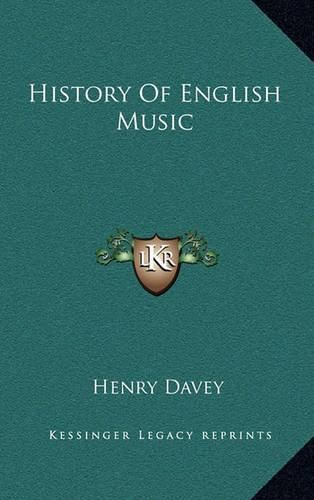 Cover image for History of English Music