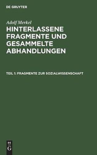 Fragmente Zur Sozialwissenschaft