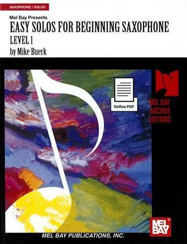 Cover image for Easy Solos for Beginning Saxophone, Level 1