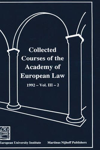 Cover image for Collected Courses of the Academy of European Law:The Protection of Human Rights in Europe, 1992