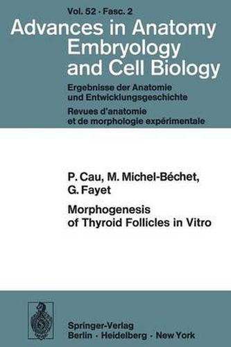 Cover image for Morphogenesis of Thyroid Follicles in Vitro