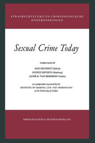 Cover image for Sexual Crime Today